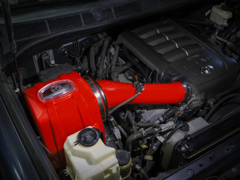 aFe 07-21 Toyota Tundra V8 5,7 L Momentum GT Red Edition Système d'admission d'air froid avec filtre Pro DRY S
