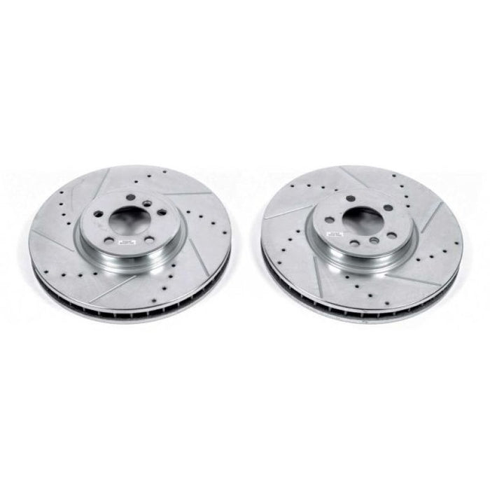 Disques de frein avant Power Stop 11-18 Evolution percés et fendus pour BMW X5 - Paire