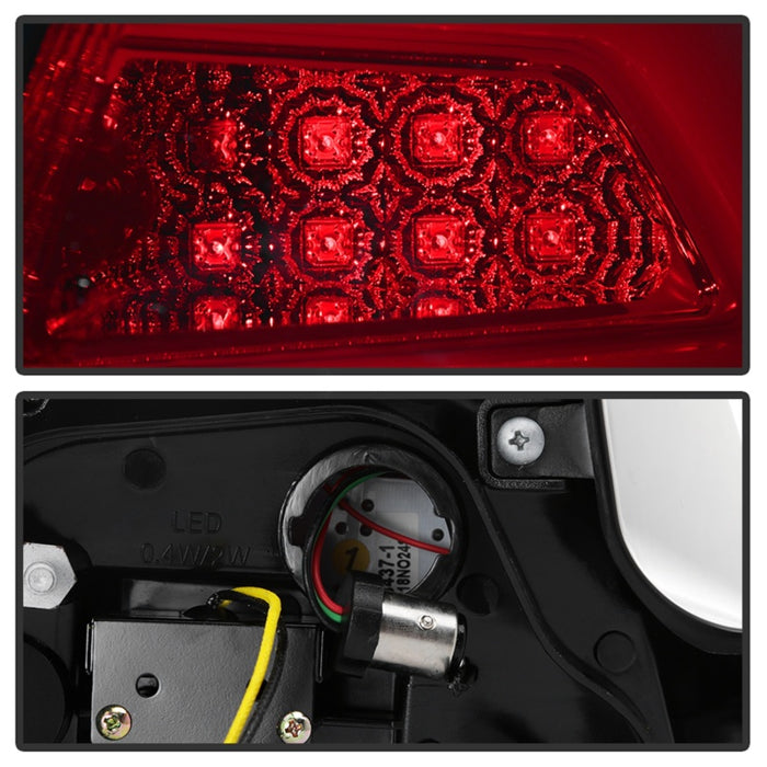 Spyder Pontiac G8 08-09 Version 2 Light Bar LED Tail Lights - Red Clear- ALT-YD-PG808V2-LB-RC