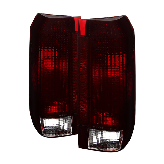 Feux arrière de style OE Xtune Ford Bronco F150 F250 F350 F450 92-96 Rouge fumé ALT-JH-FB92-OE-RSM