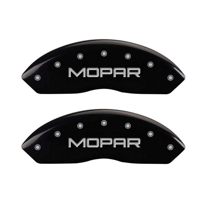 Couvre-étriers MGP 4 gravés avant et arrière MOPAR finition noire argent ch