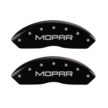 Couvre-étriers MGP 4 gravés avant et arrière MOPAR finition noire argent ch