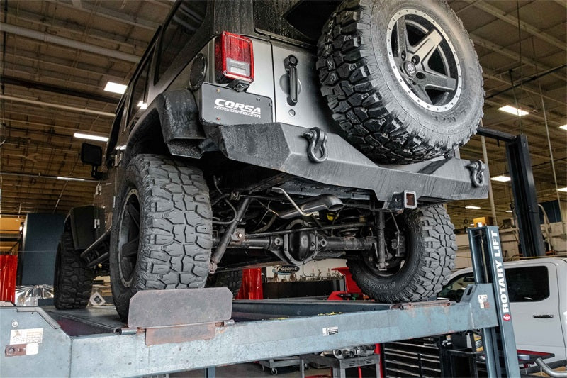 Échappement Cat-Back Sport 2,75 pouces avec embout rabattable pour Jeep Wrangler JKU 3,6 L Corsa 12-18