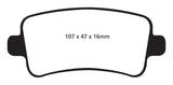 Plaquettes de frein arrière EBC 10+ Buick Allure (Canada) 3.0 Yellowstuff