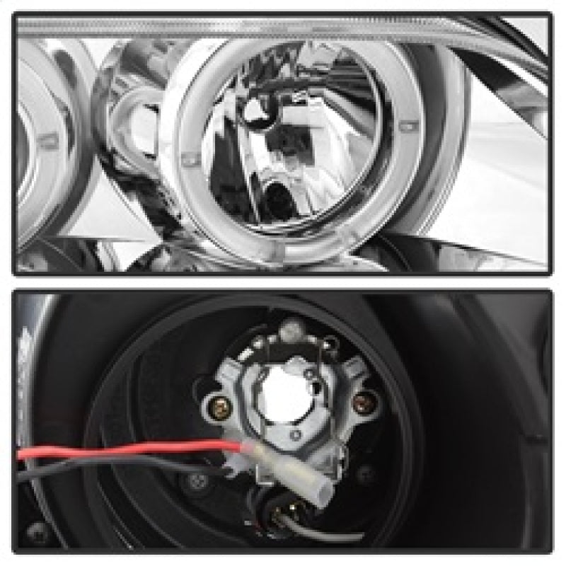 Phares de projecteur Spyder BMW Z3 96-02 LED Halo Chrome High H1 Low H1 PRO-YD-BMWZ396-HL-C
