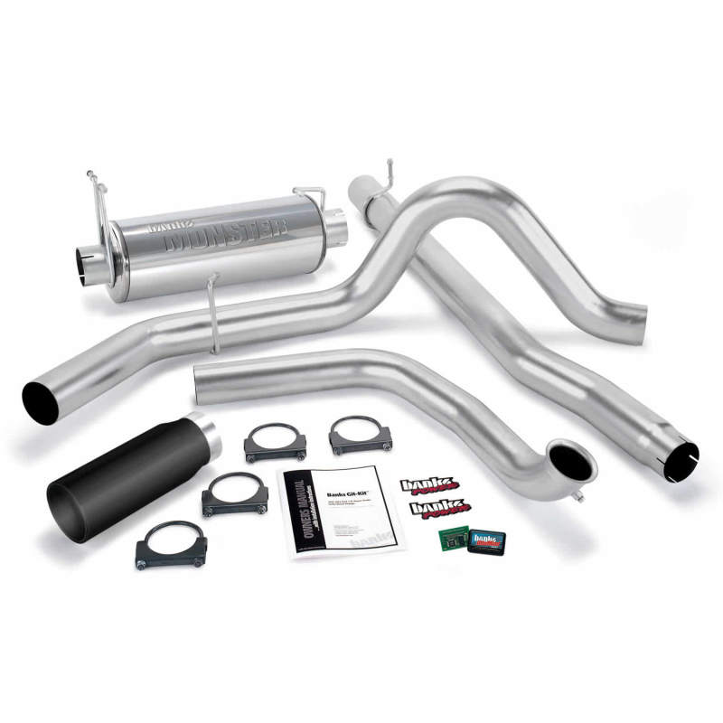 Banks Power 00-03 Ford 7.3L / Excursion Git-Kit - Échappement simple SS avec embout noir