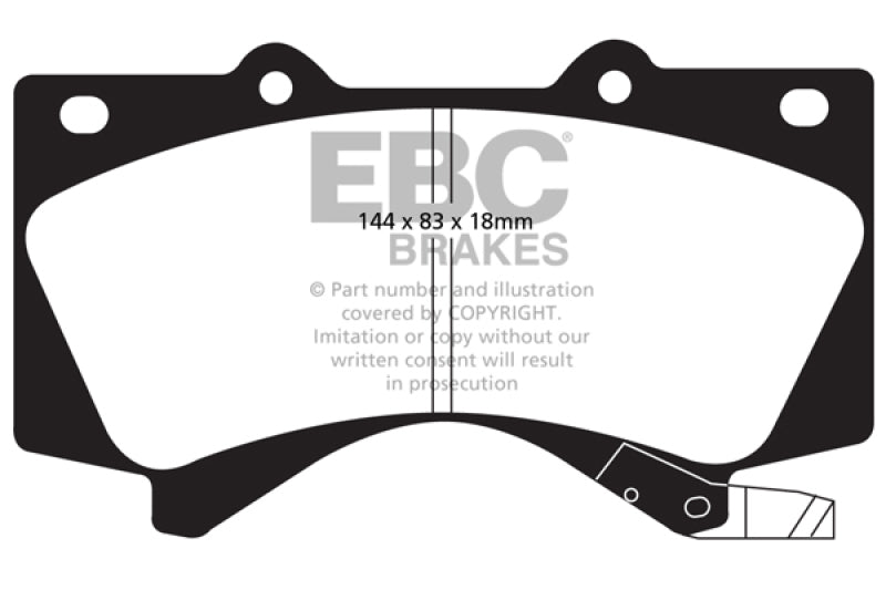 Plaquettes de frein avant extra-robustes EBC 08+ Lexus LX570 5.7