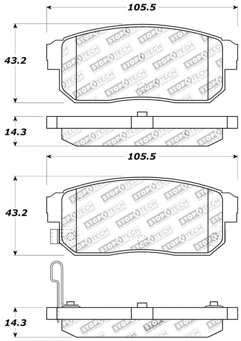 Plaquettes arrière StopTech Performance 04-07 RX-8