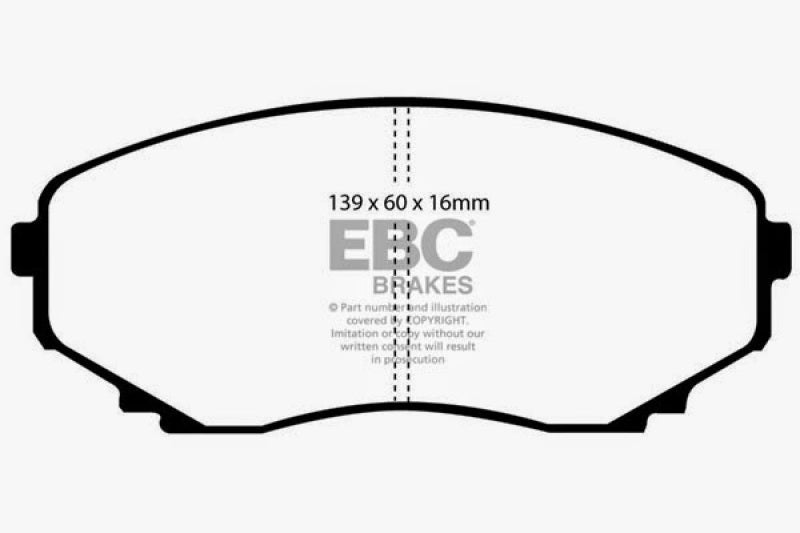 Plaquettes de frein avant EBC 00-02 Mazda MPV 2.5 Ultimax2