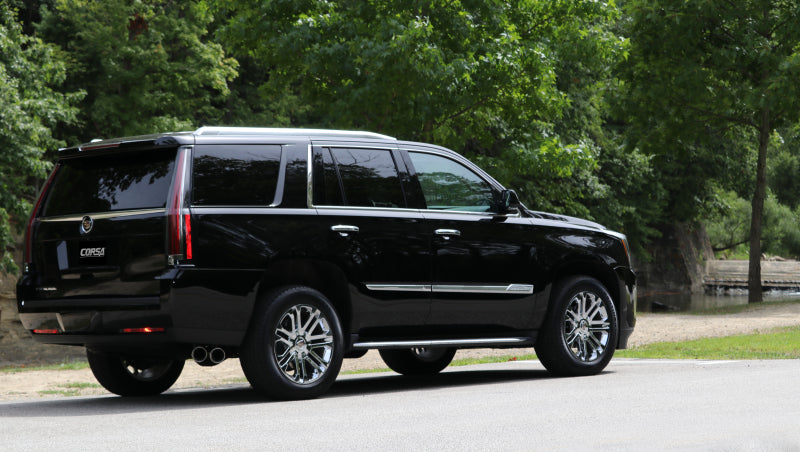 Échappement Cat-Back à sortie latérale unique avec embouts polis pour GMC Yukon Denali 6,2 L V8 Corsa 15-16