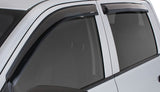 Déflecteur de vent latéral Tape-Onz pour camionnette à cabine multiplace Chevy Silverado 1500 2014-2018 Stampede 4 pièces - Fumé