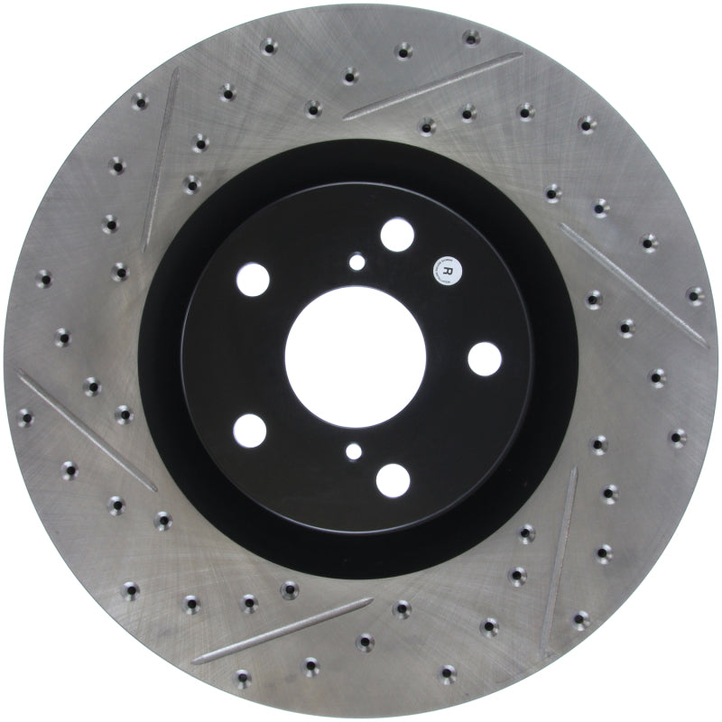 StopTech 14 Lexus IS Slotted & Drilled Front Right Rotor