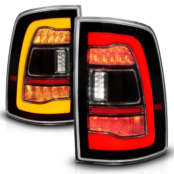 Feux arrière à LED séquentiels ANZO 09-18 Dodge Ram 1500 noirs avec signal ambre commutable