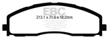 Plaquettes de frein avant EBC 13+ Ford F250 (y compris Super Duty) 6.2 (2WD) Yellowstuff