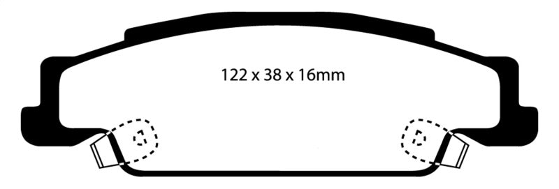 Plaquettes de frein arrière Redstuff EBC 02-05 Cadillac CTS 2.6