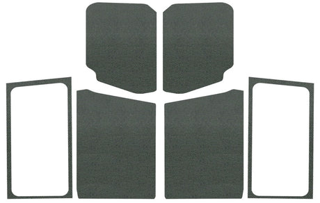 DEI 18-23 Jeep Wrangler JL 2-Door Boom Mat Complete Headliner Kit - 7 Piece - Gray