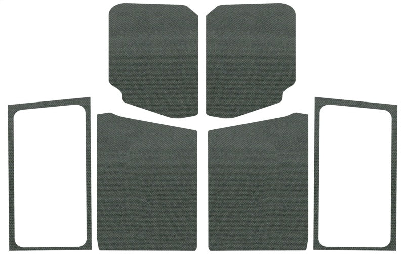 Kit de garniture de pavillon complet pour Jeep Wrangler JL 2 portes DEI 18-23 - 7 pièces - Gris