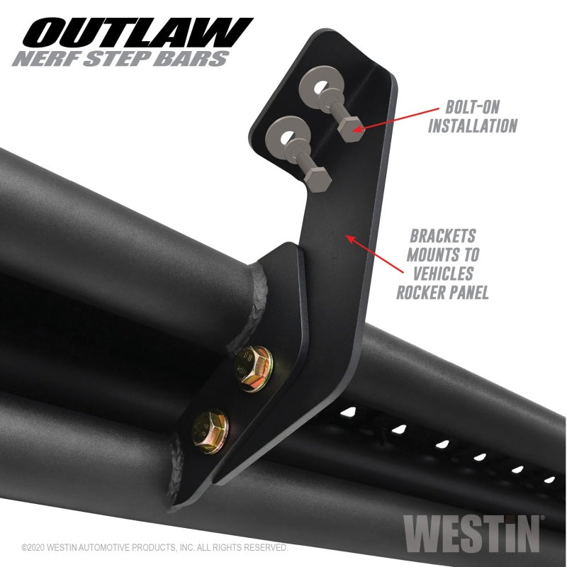 Marchepieds Westin 2020 Jeep Gladiator Outlaw Nerf – Noir texturé