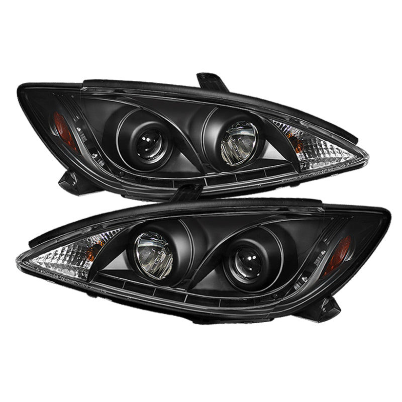 Phares de projecteur Spyder Toyota Camry 02-06 DRL Noir Haut H1 Bas H1 PRO-YD-TCAM02-DRL-BK