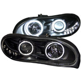 Phares de projecteur ANZO 1998-2002 Chevrolet Camaro avec halo noir