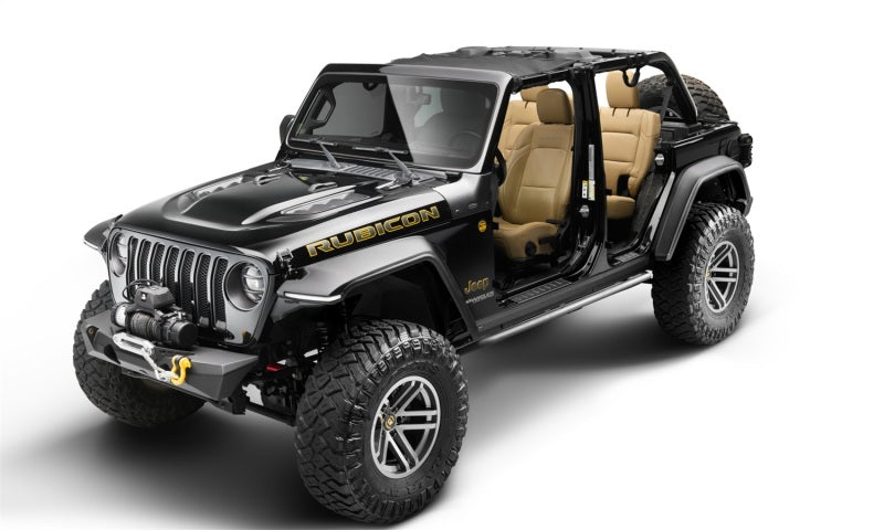 Cache-bas de caisse et plaque de seuil Bushwacker Jeep Wrangler JL Trail Armor - Noir