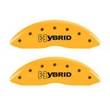 Couvre-étriers MGP 4 gravés F &amp; R Style GM/Finition jaune hybride Noir Char 2002 GMC Sierra 1500