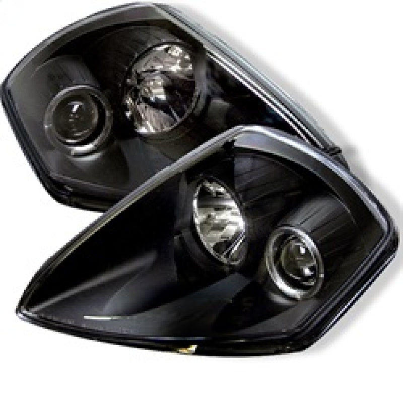 Phares de projecteur Spyder Mitsubishi Eclipse 00-05 LED Halo noir haut H1 bas H1 PRO-YD-ME00-HL-BK