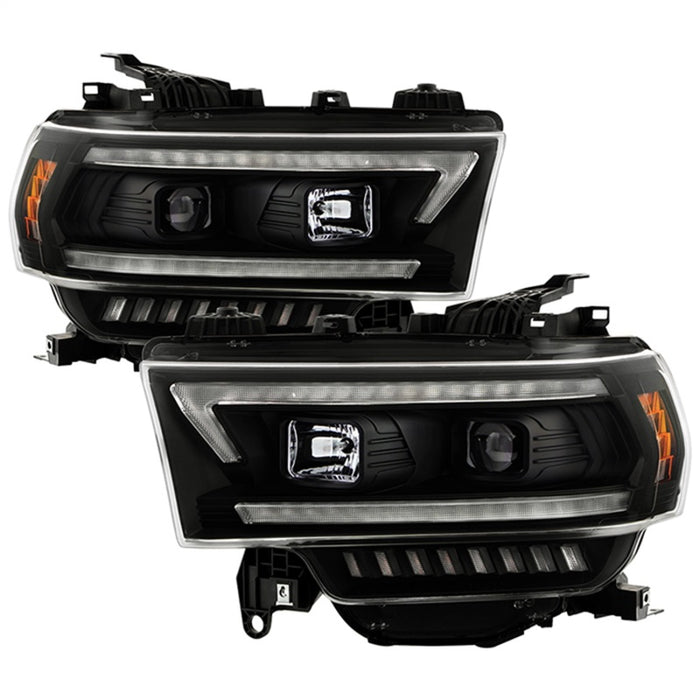 Phares de projecteur Spyder 19-22 Dodge Ram 2500 (halogène uniquement) - Noir PRO-YD-DR19HDHALSI-SEQ-BK