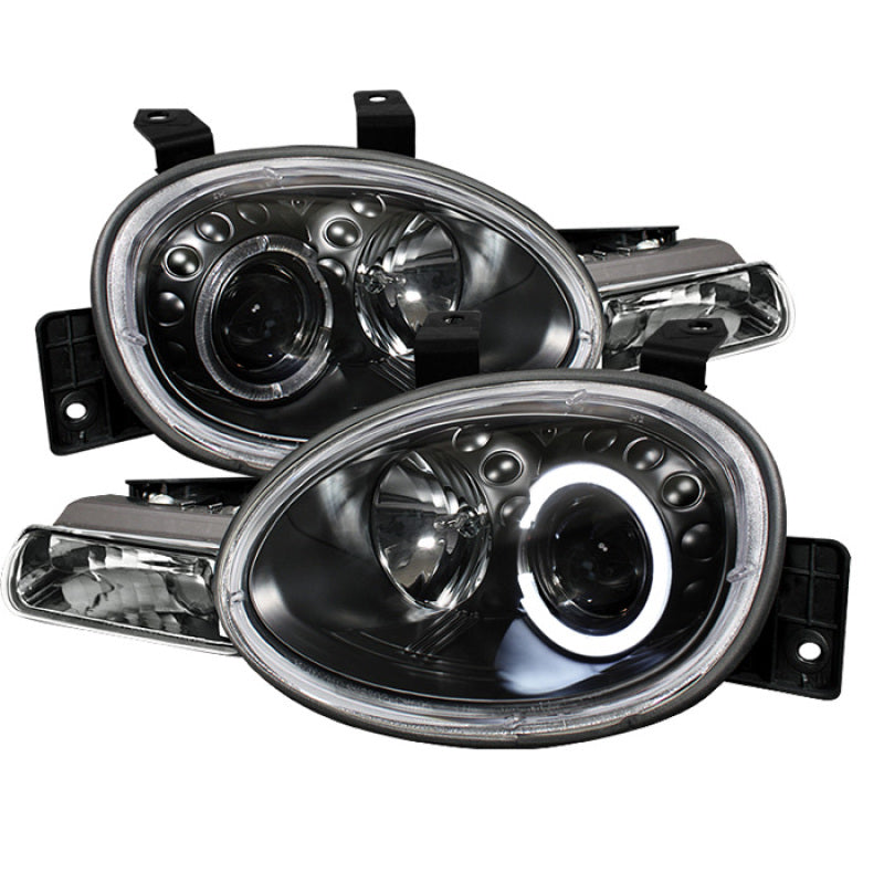 Phares de projecteur à LED Halo Blk pour Spyder Dodge Neon 95-99/Plymouth Neon 95-99 PRO-YD-DN95-HL-BK