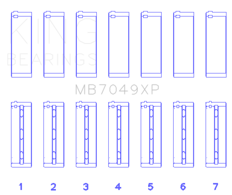 Ensemble de roulements principaux de performance King Toyota 1FZFE (taille STDX)