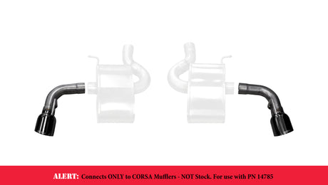Kit d'embout PVD noir pour échappement Corsa 16-17 Chevy Camaro SS 2,75 pouces d'admission / 4,5 pouces de sortie (pour échappement Corsa uniquement)