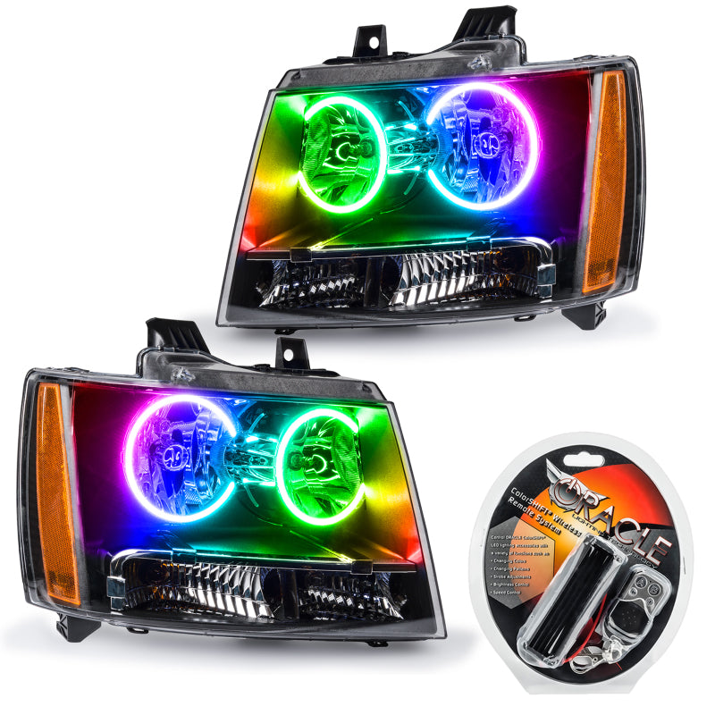 Oracle 07-13 Chevrolet Avalanche Pre-Assembed SMD Headlights - ColorSHIFT SEE WARRANTY