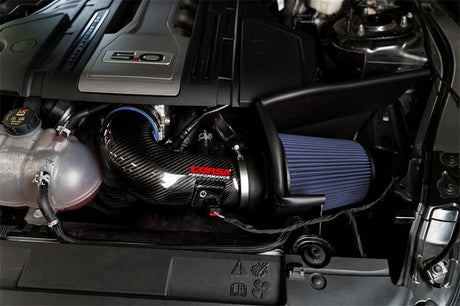 Prise d'air en fibre de carbone à élément ouvert huilé MaxFlow 5 pour Ford Mustang GT 5.0L V8 Corsa 2018+ - Noir