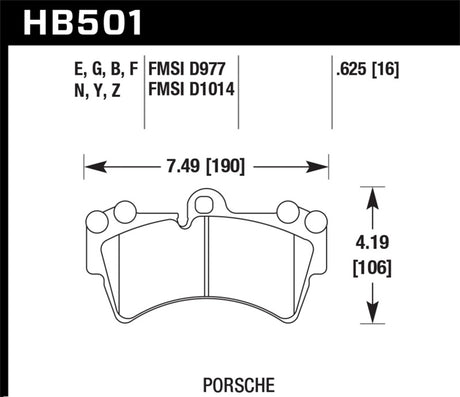 Plaquettes de frein avant pour Audi Q7 Premium HPS 5.0 2007-2014 Hawk