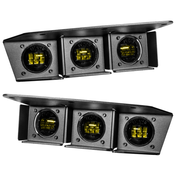 Kit de feux antibrouillard à triple LED ORACLE Lighting 21-22 pour Ford Bronco pour pare-chocs en acier - Jaune VOIR LA GARANTIE