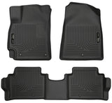 Revêtements de sol avant et deuxième rangée noirs Husky Liners 2017 Hyundai Elantra Weatherbeater