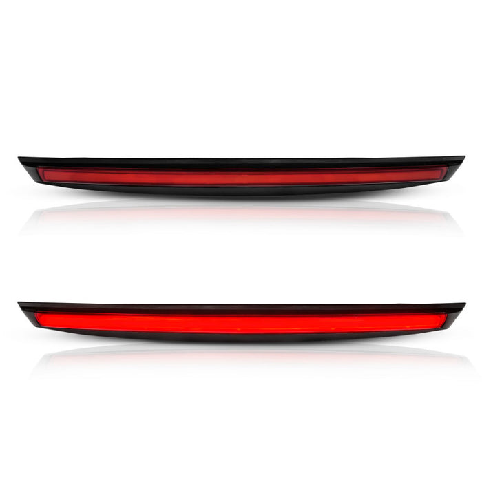 ANZO 2007-2014 Chevrolet Suburban 1500 3ème feu stop LED boîtier noir lentille rouge avec becquet 1 pièce