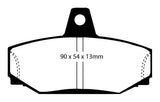 Plaquettes de frein arrière Redstuff EBC 83-90 Volvo 760 2.3 Turbo (ABS) (Girling)