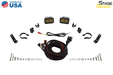 Kit d'éclairage de poursuite pour arceau de sécurité Diode Dynamics Stage Series 2 pouces SSC2 Sport - Jaune (paire)
