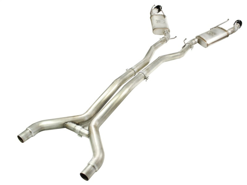 aFe MACHForce XP Exhaust 3in Stainless Stee CB/10-13 Chevy Camaro V8-6.2L (td) (gloss blk tip)