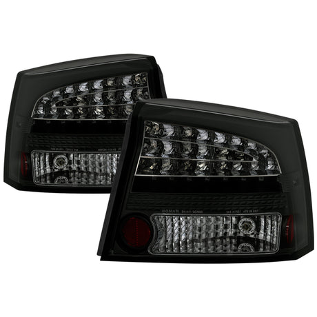 Feux arrière à LED pour Dodge Charger Spyder 06-08 - Fumée noire ALT-YD-DCH05-LED-BSM