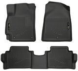 Revêtements de sol avant et deuxième rangée noirs Husky Liners 2017 Hyundai Elantra Weatherbeater