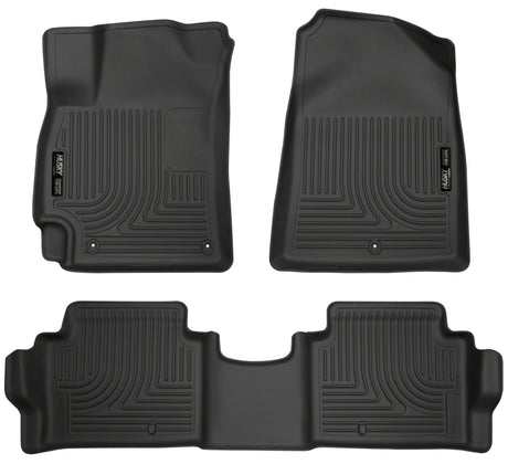 Revêtements de sol avant et deuxième rangée noirs Husky Liners 2017 Hyundai Elantra Weatherbeater