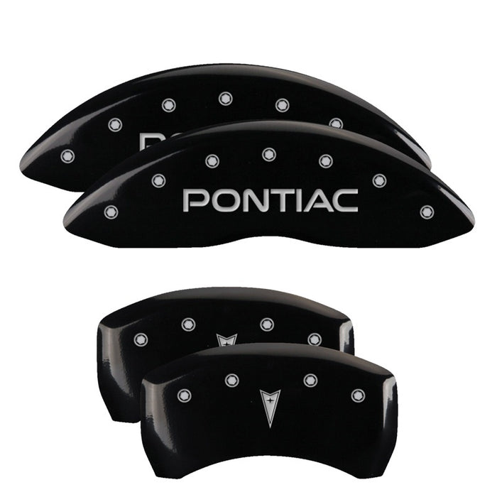 MGP 4 Caliper Covers Engraved Front & Rear MGP Yellow Finish Black Characters 2009 Pontiac G8