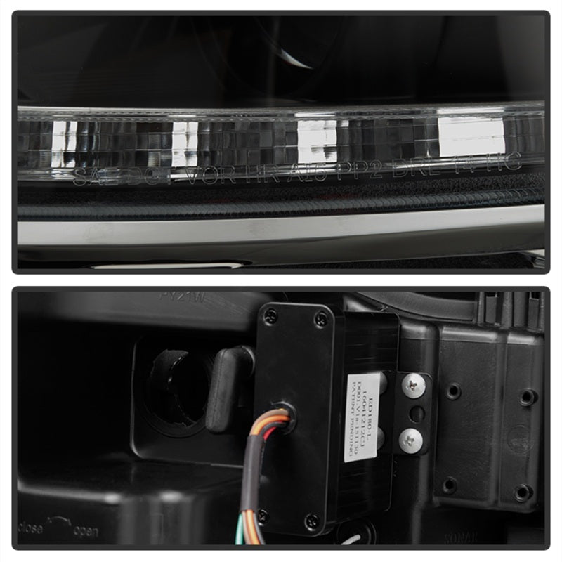 Phares Spyder Lexus GS 300/350/450 06-11 - Modèle HID uniquement - Noir PRO-YD-LG06-HID-DRL-BK