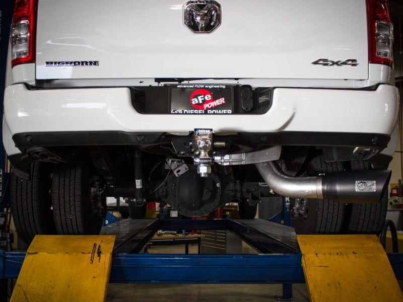 Système d'échappement aFe ATLAS 5 pouces en acier aluminium avec embout poli pour camions diesel Ram 19-20 L6-6,7 L (td)