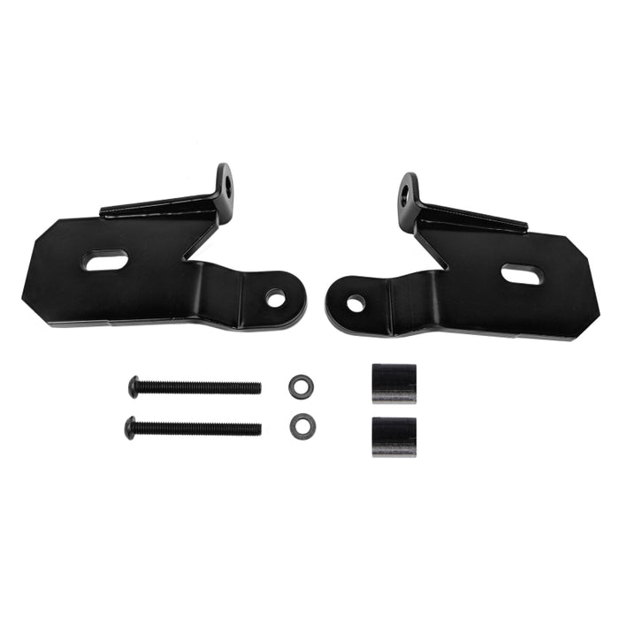 Ensemble de supports de montage de feu de montant A KC HiLiTES 18-19 Jeep Wrangler JL (paire) - Noir