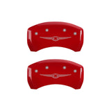 MGP 4 Caliper Covers Engraved Front & Rear Style 1/Chrysler Wing Yellow finish black ch
