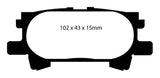 Plaquettes de frein arrière EBC 04-07 Lexus RX330 3.3 Yellowstuff