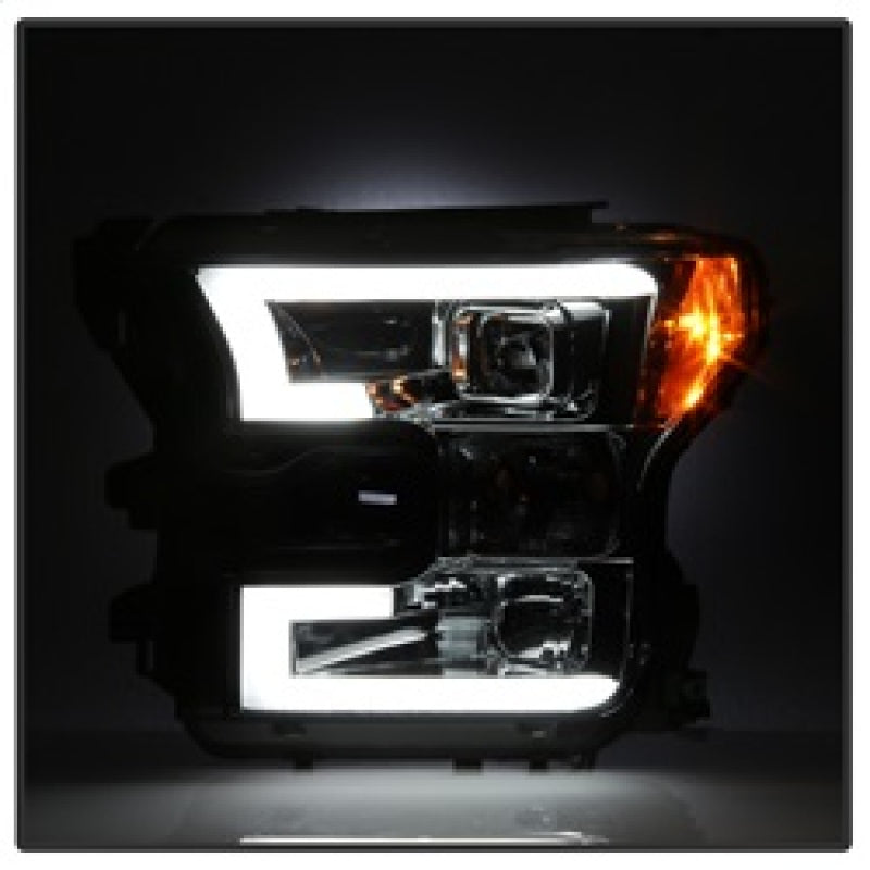 Phares de projecteur Spyder Ford F150 2015-2017 - Barre lumineuse DRL LED - Fumée PRO-YD-FF15015-LBDRL-SM